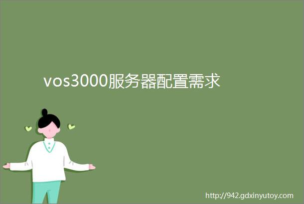 vos3000服务器配置需求